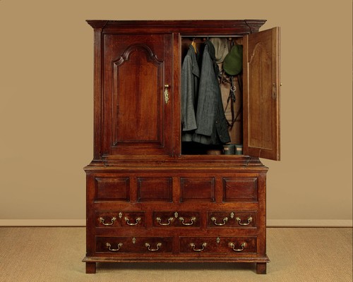 Antique georgian oak tack - antique,
