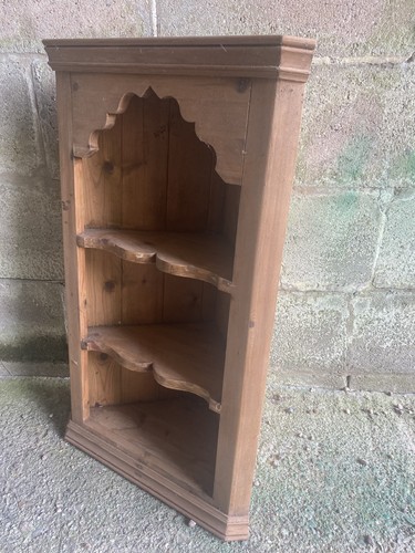 Old pine corner cupboard - cupboard, shelf