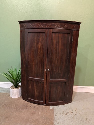 Antique bow fronted mahogany - antique,