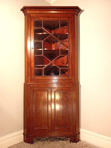 Georgian oak standing - georgian, corner